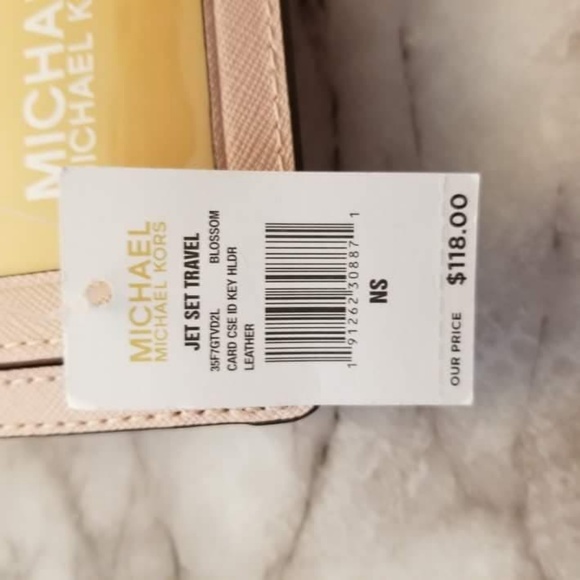 NWT Michael Kors Light Pink Card Holder Wallet - Picture 6 of 6